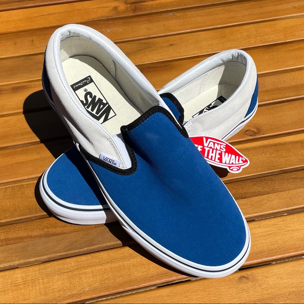 Vans Custom Suede Classic Slip-Ons Size 10 Wide